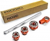 Набор клуппов трубных для нарезания резьбы с трещоткой Ridgid 00-R BSPT RH Alloy 1/2"-1"