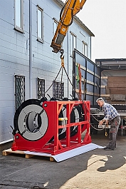 Погрузка гидравлического стыкового сварочного аппарата для пнд труб Gas Fusion Red-1600